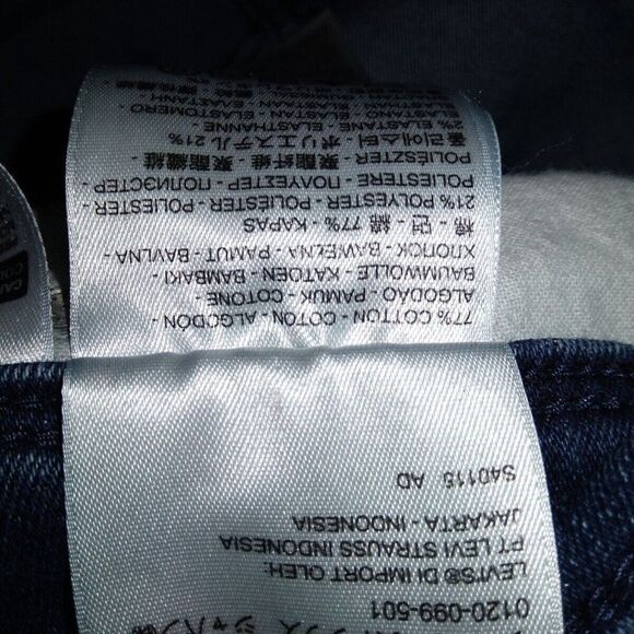 Levi's Perfectly Slimming 512 Cutoff Raw Hem Size 14 31x25 - Picture 6 of 9